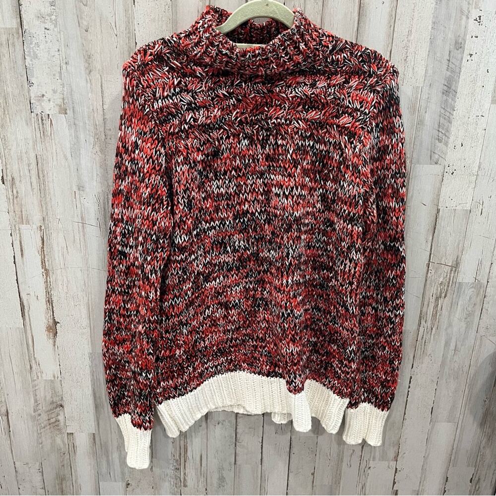 Philosophy Red Chunky Knit Turtleneck Sweater Women’s‎ Size Large